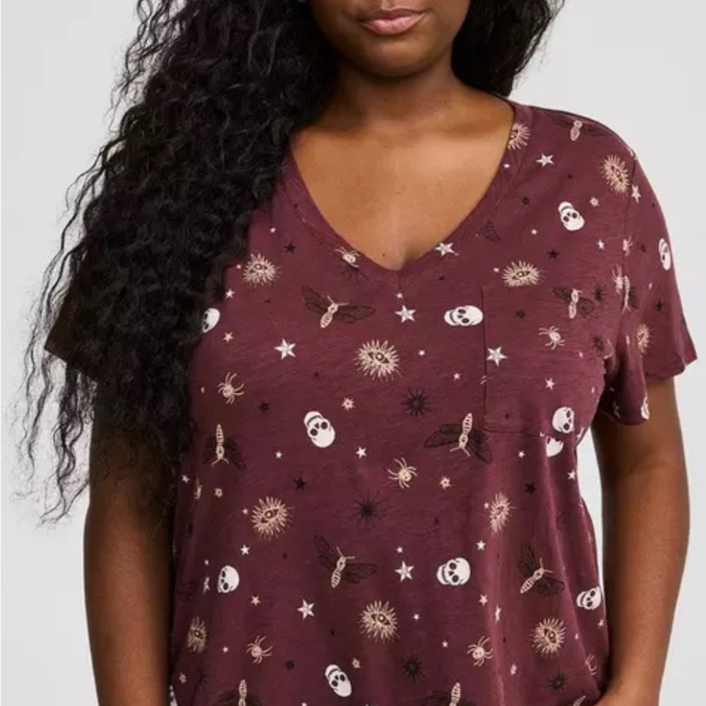 Torrid Burgundy Graphic Tee